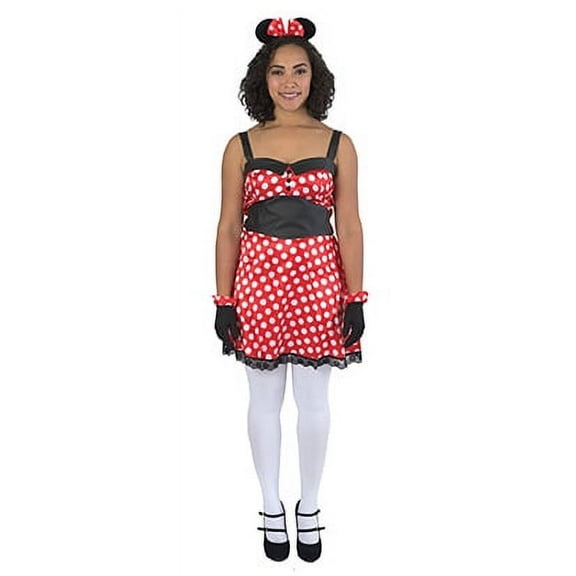 Banana Costumes Goods F-04-006-XL Ms. Mouse Costume, Red with White Dot - Extra Large