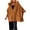 Brown, variant on Women's Zipper Sweater Coat Faux Large Fur Collar Hooded Jacket Knitted Long Sleeve Oversized Casual Loose Jackets Coats (XXL, White)