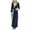 Dark Blue, variant on Fymall Women's Long Robe Soft Warm Flannel Robe Bathrobe Ladies Sleepwear