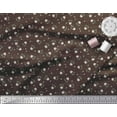 thumbnail image 3 of Soimoi Brown Cotton Duck Fabric Dot & Floral Print Fabric by Yard 42 Inch Wide, 3 of 3