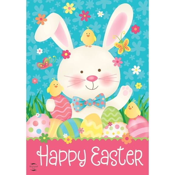 Briarwood Lane Garden Flag 12x18 For Outdoor Easter Bunny and Chicks For Easter Garden Flag Flags For Outside