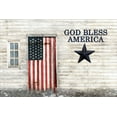 thumbnail image 2 of Deiter, Lori 24x17 Gold Ornate Wood Framed with Double Matting Museum Art Print Titled - God Bless American Flag, 2 of 4