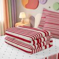 thumbnail image 5 of Erosebridal Linear Geometric Zipper Full Size Comforter Sets with Fitted Sheet and 2 Pillowcases,Aesthetic Stripes Zipper Bedding Set,Reversible,4-Piece, 5 of 7