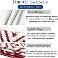 thumbnail image 5 of Decorative Throw Pillow Covers 12x20 Inch Wine Red Pillow Covers for Couch Sofa Living Room Bedroom,Farmhouse Outdoor Throw Pillow Cover,Modern Geometric Linen Square Throw Pillow Case Set of 4, 5 of 6