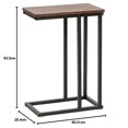 thumbnail image 2 of IRIS USA Side Table, Brown, 2 of 9