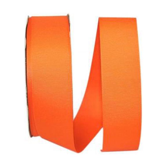 Reliant Ribbon - 5200-058-09K, Grosgrain Texture Ribbon, Orange, 1-1/2 Inch, 50 Yards