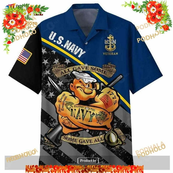 US Navy Sailor All Gave Some, Some Gave All Aloha Funny Hawaiian Shirt