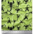 thumbnail image 1 of Soimoi Satin Silk Fabric Geometric Shapes & Scorpion Insects Print Fabric by the Yard 42 Inch Wide, 1 of 1