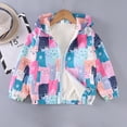 thumbnail image 4 of Usaibhir Toddler Girls Cartoon Cat Print Zip Jacket Hooded Trench Lightweight Kids Fleece Coats Windbreaker Outdoor Cute Coats 2-10T, 4 of 9