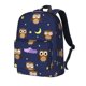 thumbnail image 2 of Mochila con diseño de búho de dibujos animados, ideal para portátiles, viajes, senderismo, negocios, para mujeres y hombres., 2 of 5