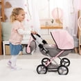thumbnail image 4 of Bayer: 4-in-1 Toy Baby Doll Pram Stroller Cosy Set - Dolls Up to 18" (Pink/Grey) | Baby Dolls | Pretend | Dress up | Accessory, 4 of 9