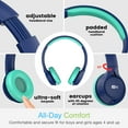 thumbnail image 4 of MEE audio KidJamz KJ45BT Kids Bluetooth Headphones Safe Listening for Girls, Boys, Children with 85dB Volume-Limiting,  Wireless Headphones for School, Tablet (Blue), 4 of 9