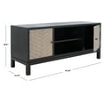 thumbnail image 5 of SAFAVIEH Ajana 2 Door 1 Shelf Media Stand, Black /Greige Doors (47.3 in. W x 15.8 in. D x 20 in. H), 5 of 7
