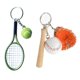 thumbnail image 1 of 2 Piezas De Aleación De Béisbol Pelota De Tenis Raqueta Colgantes Deporte Llavero perfke Llavero deportivo, 1 of 9
