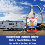 FlatOut Kevlar Bead Puncture Repair Tire Sealant, 1 Gallon, Leak Repair Formula for ATV, UTV, Lawn Mower, Tractor, Golf Cart and Off-Road Tires