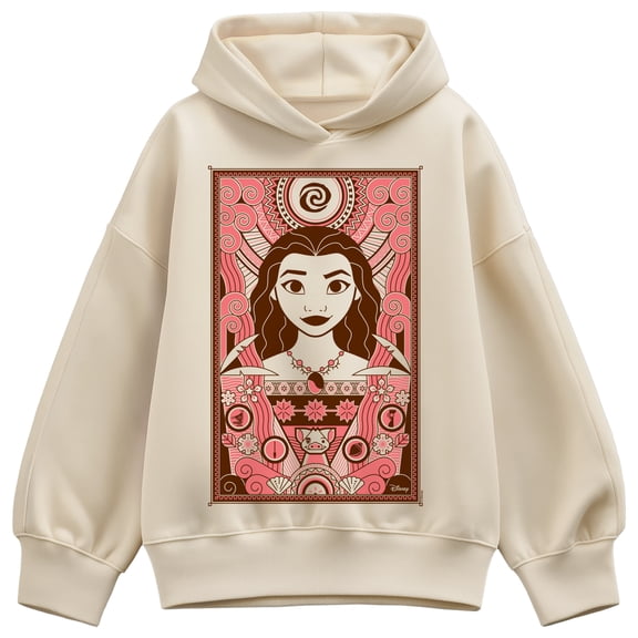 Moana - Tribal Frame - Women's Oversized Fleece Hoodie Sweatshirt