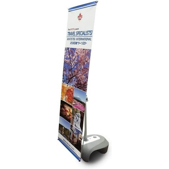Signworld Adjustable Outdoor X Banner Stand Display Holder w/ Water Filled Base