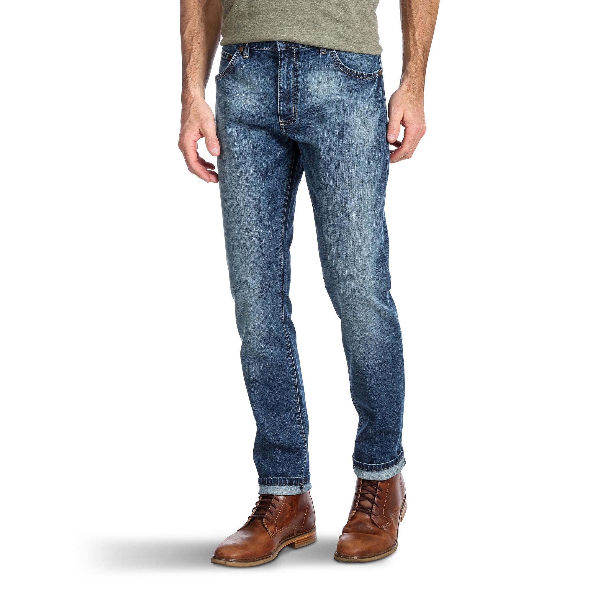 Wrangler Men's Slim Fit Tapered Leg Jeans with Stretch - Walmart.com