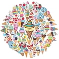 thumbnail image 2 of 35pcs Colorful Ice Cream Stickers Dessert Stickers Cute Food Stickers for Suitcase Phone Laptop, 2 of 9