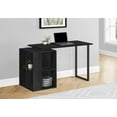 thumbnail image 3 of Monarch Specialties Computer Desk, Home Office, Left, Right Set-up, Storage Shelves, 55"l, Work, Laptop, Metal, Laminate, Black, Contemporary, Modern, 3 of 4