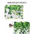 thumbnail image 6 of St. Patrick's Day Bathroom Window Curtain, Spring Lucky Shamrocks Rustic Leaves Light Filtering Coffee Kitchen Curtains, Bedroom Living Room Curtains 2 Panel 84"x54", 6 of 6