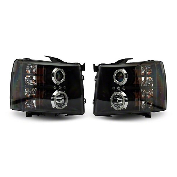 Raxiom 0713 Silverado 1500 Super White LED Halo Projector Headlights