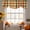 Orange, Sage, Cream, variant on Warm Brown Checked Tie Up Valance Curtains for Windows, Kitchen Curtains Window Treatments, Fall Farmhouse Buffalo Plaid Short Window Shades Valances for Bedroom Bathroom Cafe 54"x18"