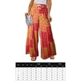 thumbnail image 3 of Pantalones Mujer Pantalones casuales estampados florales Cordón Pantalones de pierna ancha Suave para el trabajo (Rojo L) Cgtredaw Para estrenar, 3 of 6