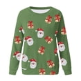 thumbnail image 2 of Gibobby Sudaderas para Mujer Navidad manga larga cuello redondo moda casual invierno y otoño pulóver sudadera(Verde,G), 2 of 3