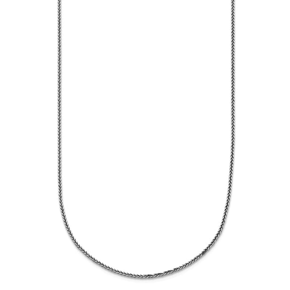 14k White Gold 0.7mm Rope Chain Necklace 20 Inch Chain Necklace for Women and Men - 2.0 Grams