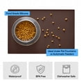 thumbnail image 5 of GORILLA GRIP Silicone Pet Feeding Mat, 100% Waterproof, Protects Floors, 18.5x11.5 Brown, 5 of 9
