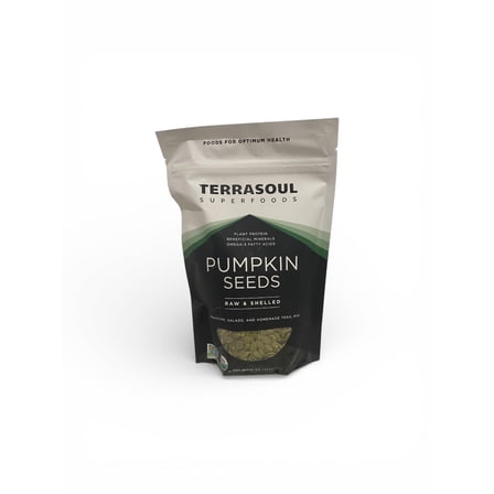 Terrasoul Superfoods Raw Pumpkin Seeds, Shelled Pepitas, Plant-Based Protein