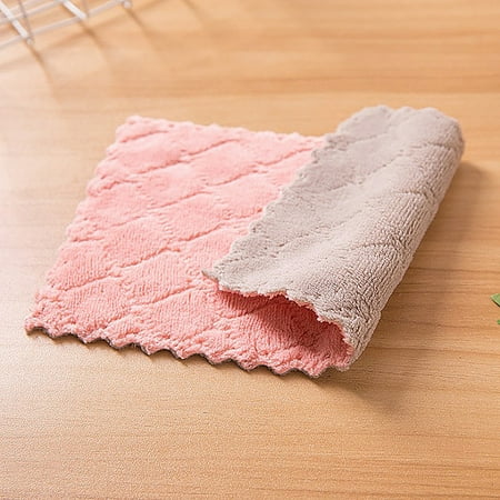 

Dagugfen Kitchen Dish Towels Super Absorbent Kitchen Towels Coral Fleece Cleaning Wipes Machine Washable Kitchen Supplies