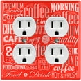 thumbnail image 1 of Metal Light Switch Plate Cover Cafe Diner Coffee Sign Red COF037, 1 of 13