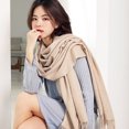 thumbnail image 2 of Bufanda para mujer, chal de invierno con tacto de cachemira, bufandas y chales de invierno de colores lisos y suaves, bufanda larga y suave cálida para invierno, 2 of 5
