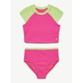 thumbnail image 4 of Justice Girls 2 Piece Short Sleeve Rashguard Swimsuit, Sizes XS-XL, 4 of 6