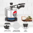 thumbnail image 5 of Triply Inner Lid Stainless Steel Pressure Cooker - 1.5 Liters, Silver | Stay Cool Handles, Even Heat Distribution - Gas & Induction Campatible, 5 of 5