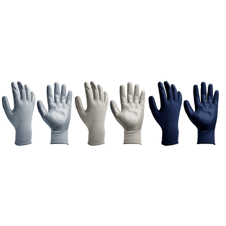Expert Gardener Size Large Nitrile Dipped Work Gloves, 3 Pair