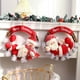 thumbnail image 5 of Corona navideña reutilizable Feliz Navidad Papá Noel Muñeco de nieve Ciervo Manualidades Corona de puerta Decoración navideña Adornos colgantes, 5 of 5
