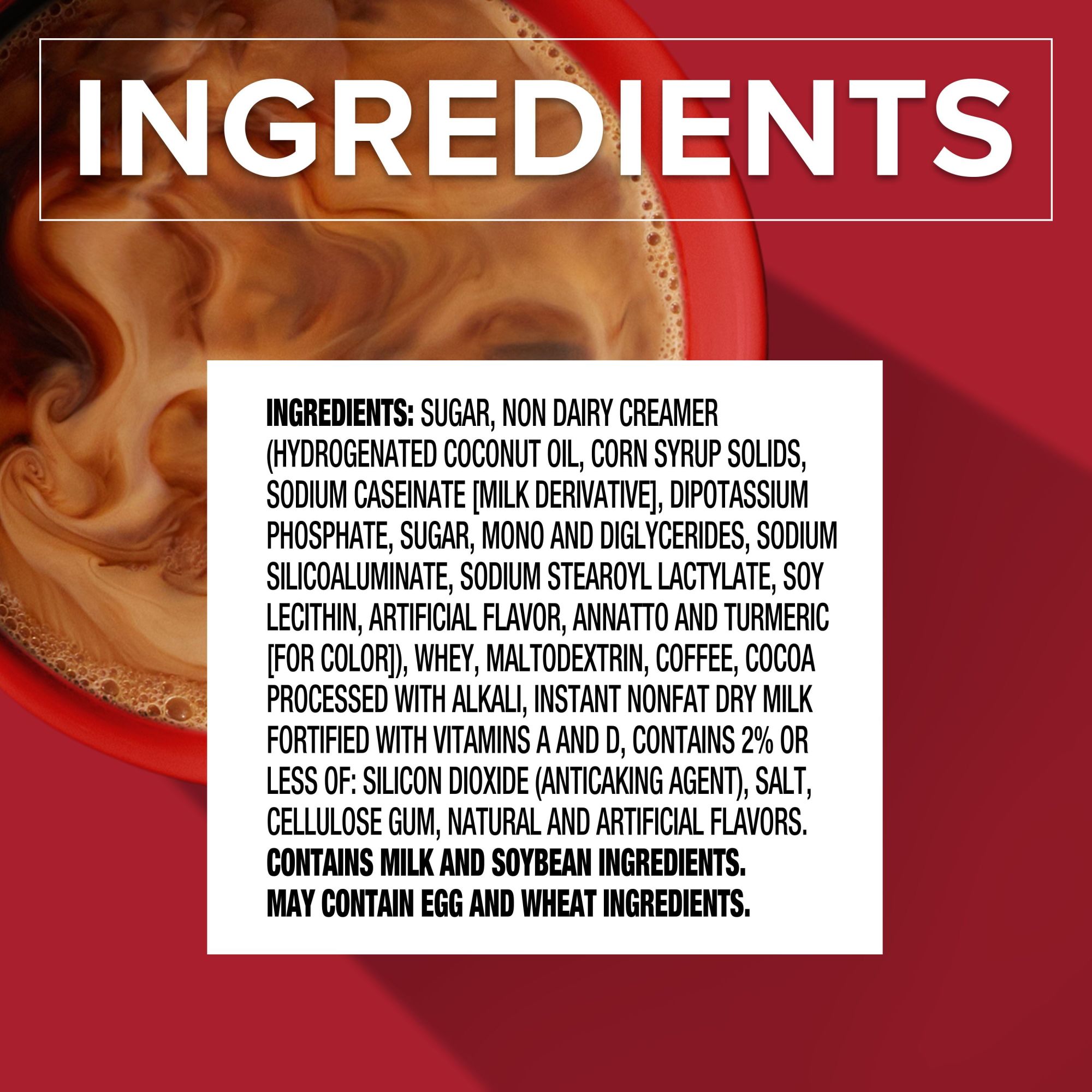 Folgers Mocha Chocolate Flavored Cappuccino Mix, Instant Coffee Beverage, 16-Ounce Canister - image 4 of 9