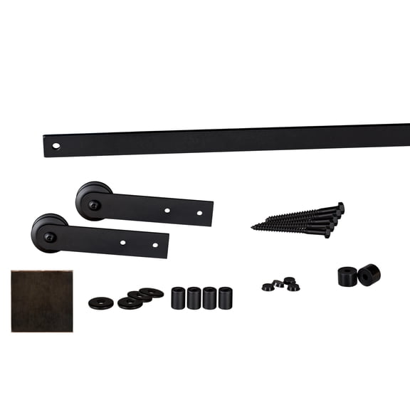 Leatherneck Hardware Fts60k3 60" Side Mounted Mini Sliding Barn Door Track And Fitting Set