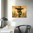 thumbnail image 3 of JRXY  Cowboy Canvas Wall Art,Watercolor Cowboy Hats Cactus  Wall Art Prints，Western Landscape Art Prints， Cowboy Nursery Decor 16x12in, 3 of 4