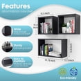thumbnail image 7 of Kaboon Wall Mount Cube Shelf Set of 3,19.75x12.5x7.75, Model-Cube-Shelf, Black, 7 of 7