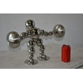 thumbnail image 2 of Nifao Modern Art Weightlifter Second Pull Position Chrome Statue – Chrome Statue, Home Decor, 20"L x 9"W x 12"H, 2 of 11