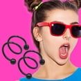 thumbnail image 1 of Stylish Double Hoop Geometric Dangle Earrings for Women with Sparkling, 1 of 3