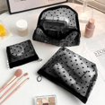 thumbnail image 4 of Mesh Makeup Bag Mesh Cosmetic Bag Purse Pouch Zipper Mesh Travel Bag Travel Purse Organizer Portable Pouch Bag Mesh Toiletry Bag for Home Office Travel Accessories, 4 of 4