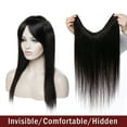 thumbnail image 4 of SEGO Wire in Human Hair Extensions Hidden Hair Extensions with Invisible Band Translucent Fish Line Hairpiece without Clip, 4 of 8