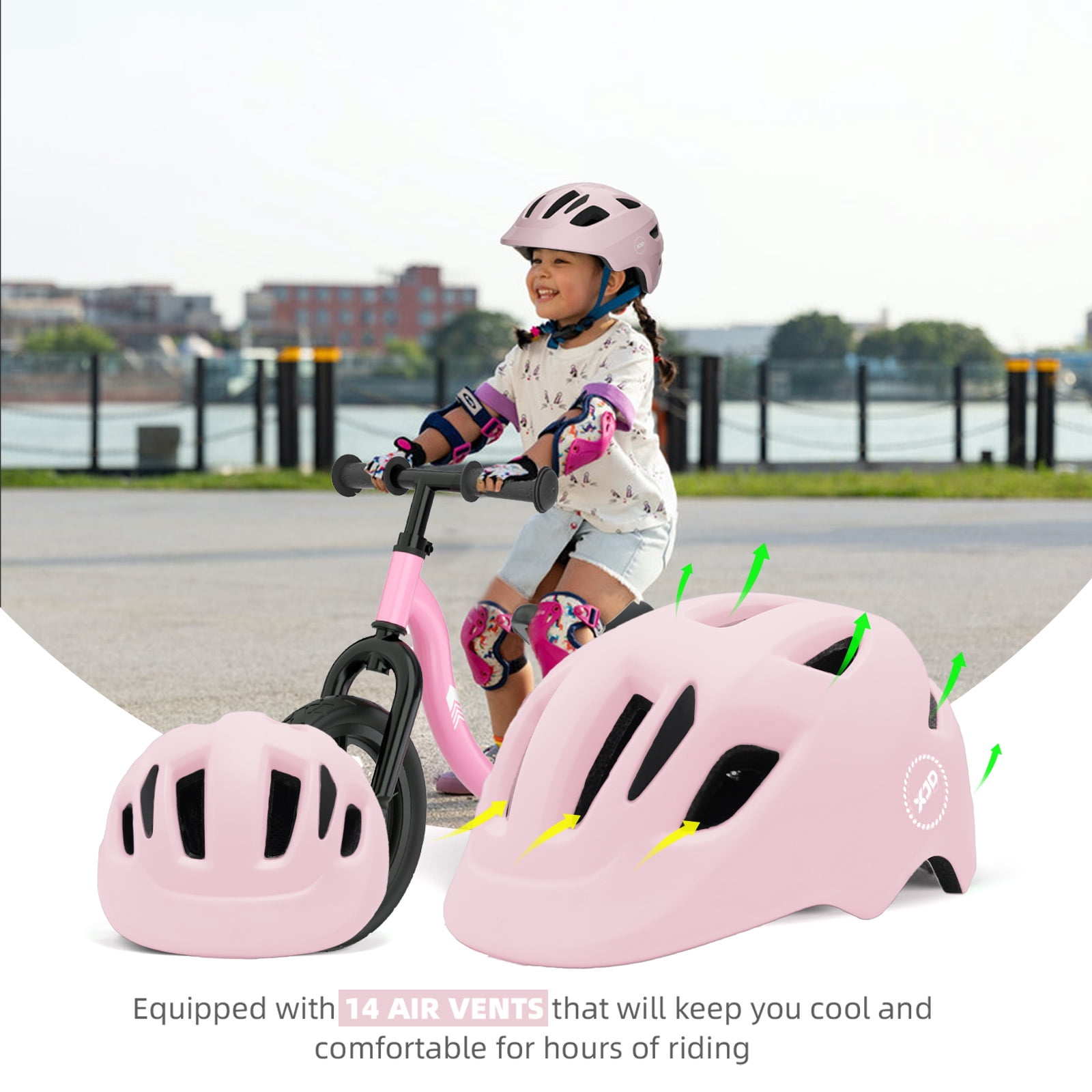 XJD Toddler Helmet Kids Bike Helmet for Boys Girls Child Age 1 and Older，Pink XS