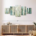 thumbnail image 3 of Elephant Stock Birch River Walk Wall Art - Horizontal Multi Panel Canvas - Living Room Wall Decor - Floral And Botanical Multi Panel - Gray And Blue Decor By Carol Robinson - 55" x 24", 3 of 8