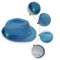 thumbnail image 5 of Unisex Brilliant Glitter Sequin Jazz Cap Dance Show Party Sequins Hat Birthday Party, 5 of 5